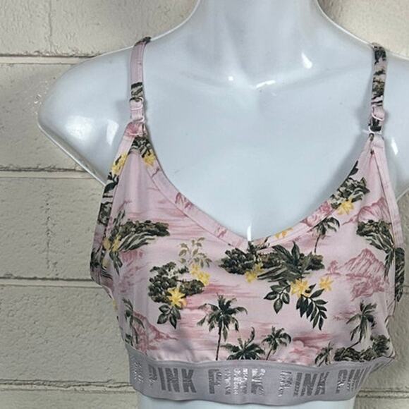 PINK Victoria's Secret Tropical Print Sports Bra size L - Picture 7 of 8
